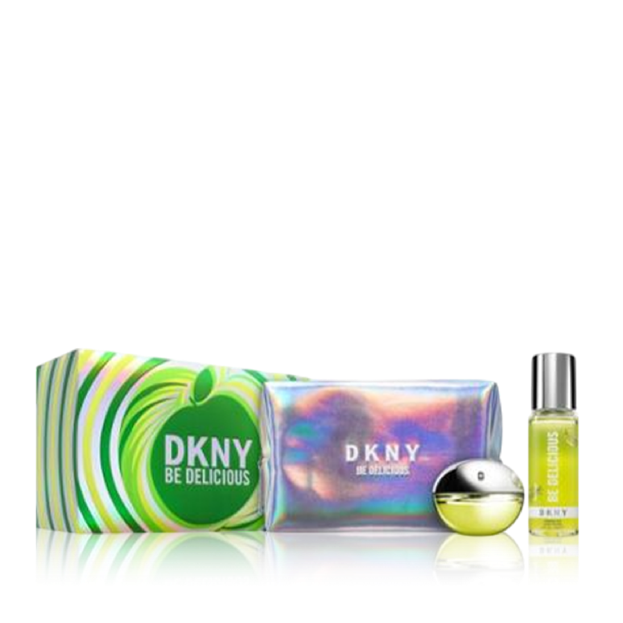 دي كيه ان واي بي ديليشوس مجموعة هدايا - (أو دو برفيوم 100 مل + عطر للجسم 150 مل + حقيبة)